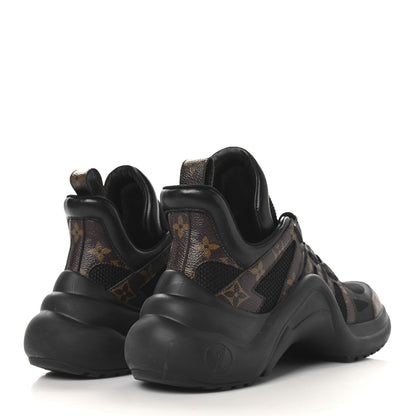 Louis Vuitton Calfskin Patent Monogram LV Archlight Sneakers 39 Black 5 of 10