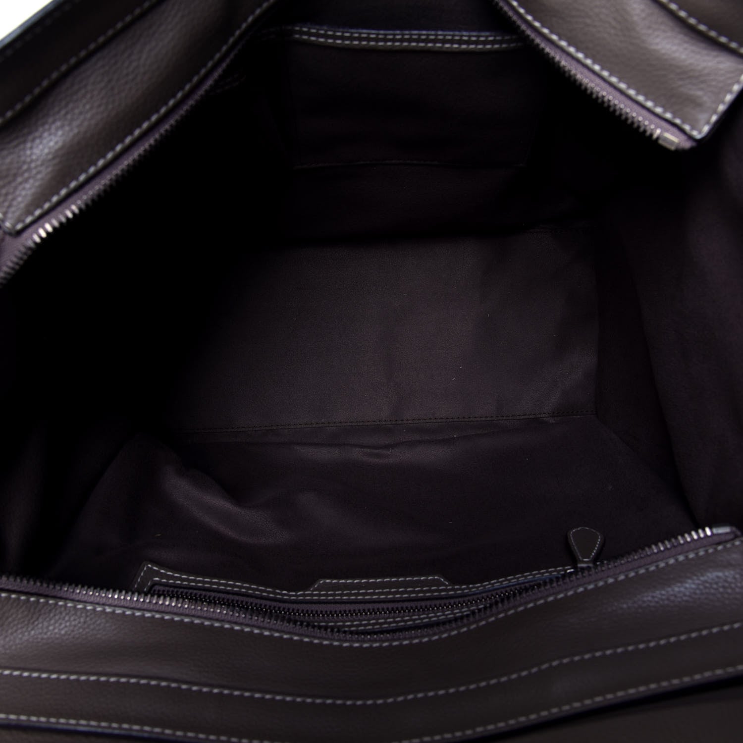 Celine Drummed Calfskin Shoulder Luggage Souris 4 of 4