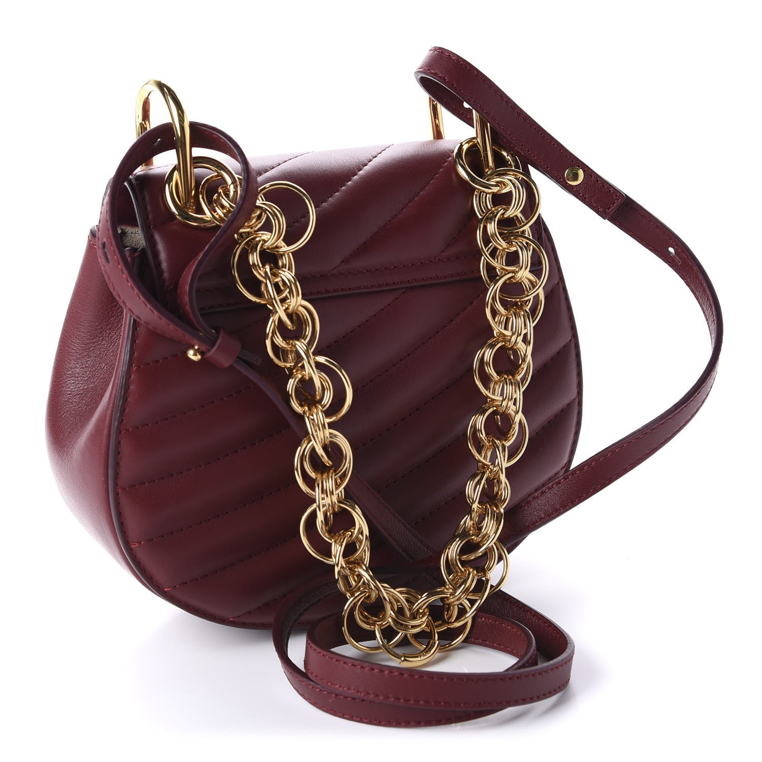 Chloe Calfskin Quilted Mini Drew Bijou Shoulder Bag Plum Purple 2 of 9