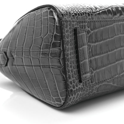 Givenchy Calfskin Crocodile Embossed Mini Antigona Storm Grey 8 of 9