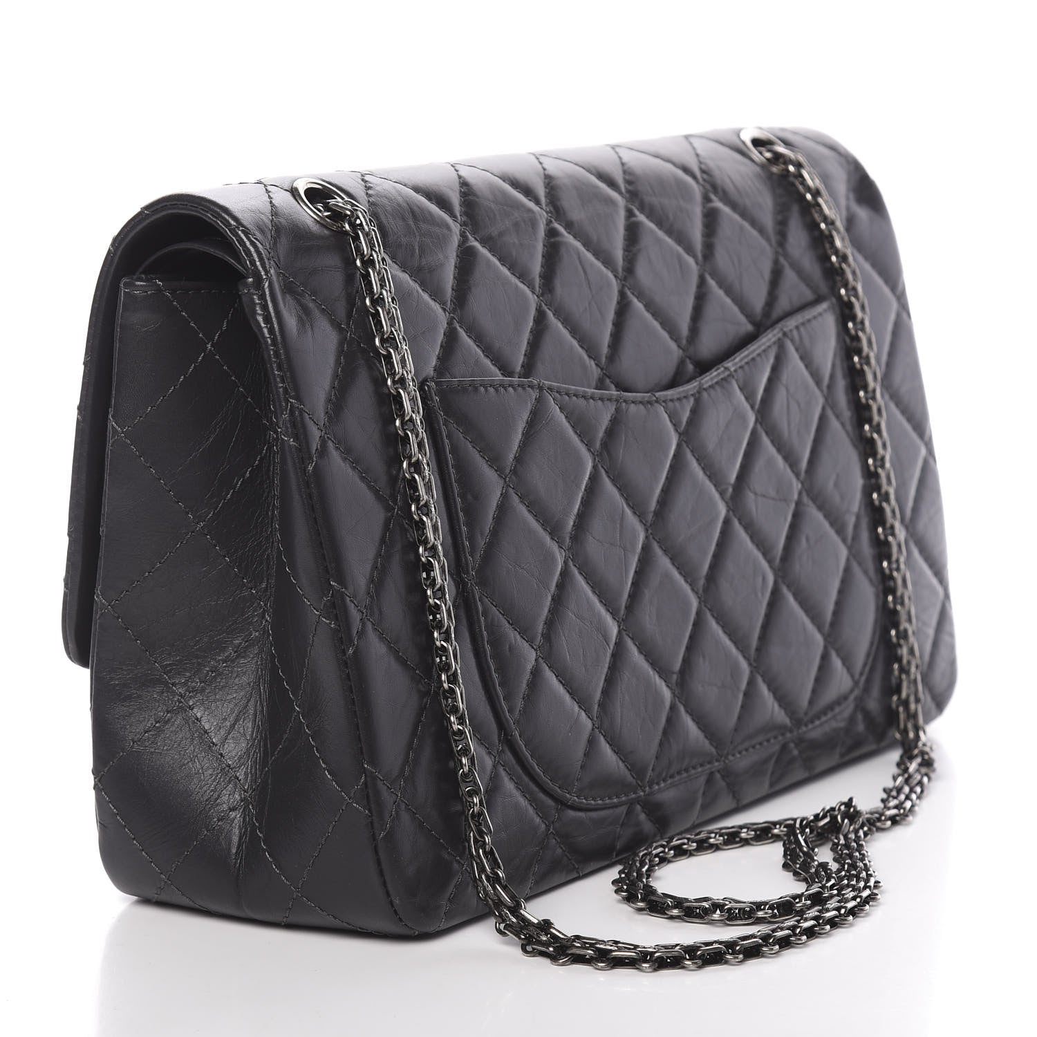 Chanel Aged Calfskin Quilted 2.55 Reissue 227 Flap Dark Grey 3 of 10
