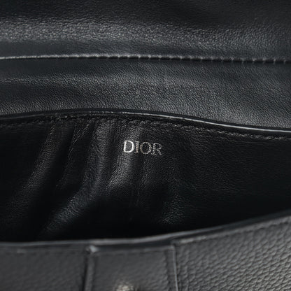 Christian Dior Grained Calfskin Saddle Pouch Belt Bag Black 6 of 9