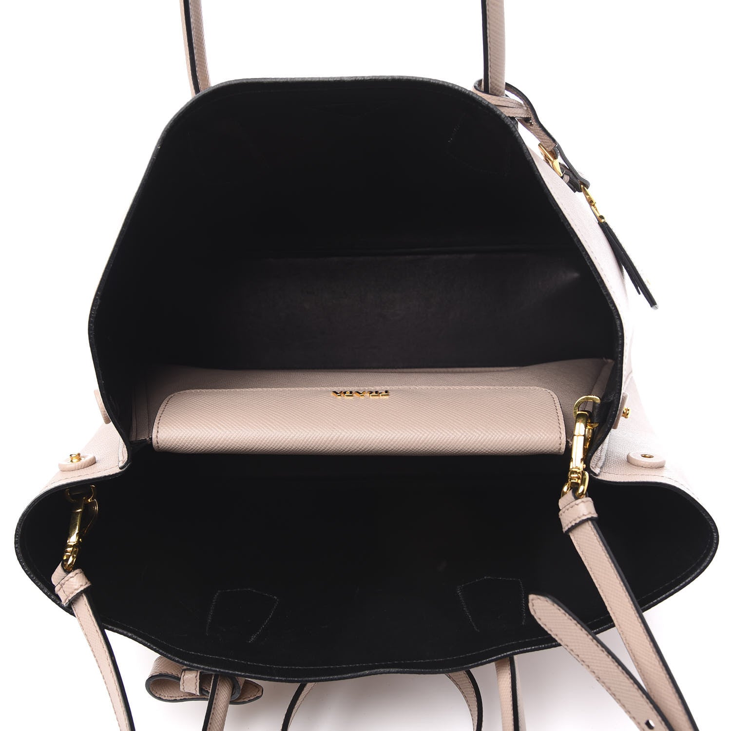 Prada Saffiano Cuir Large Double Bag Cammeo 5 of 9