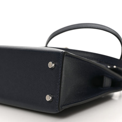 Hermes Madame Calfskin Mini Kelly Sellier 20 Bleu Nuit 8 of 9
