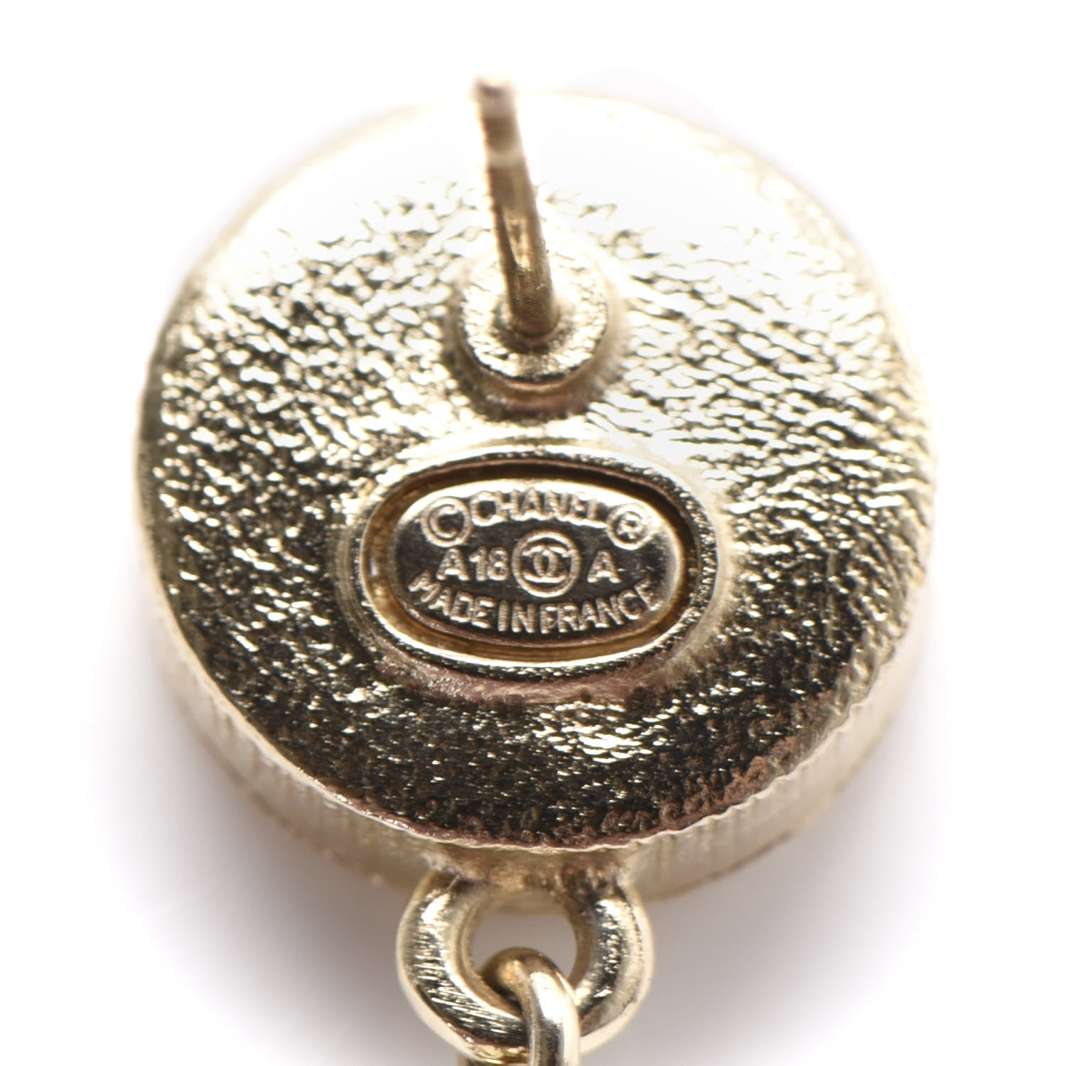 Chanel Pearl CC Chain Drop Earrings Gold 4 of 5