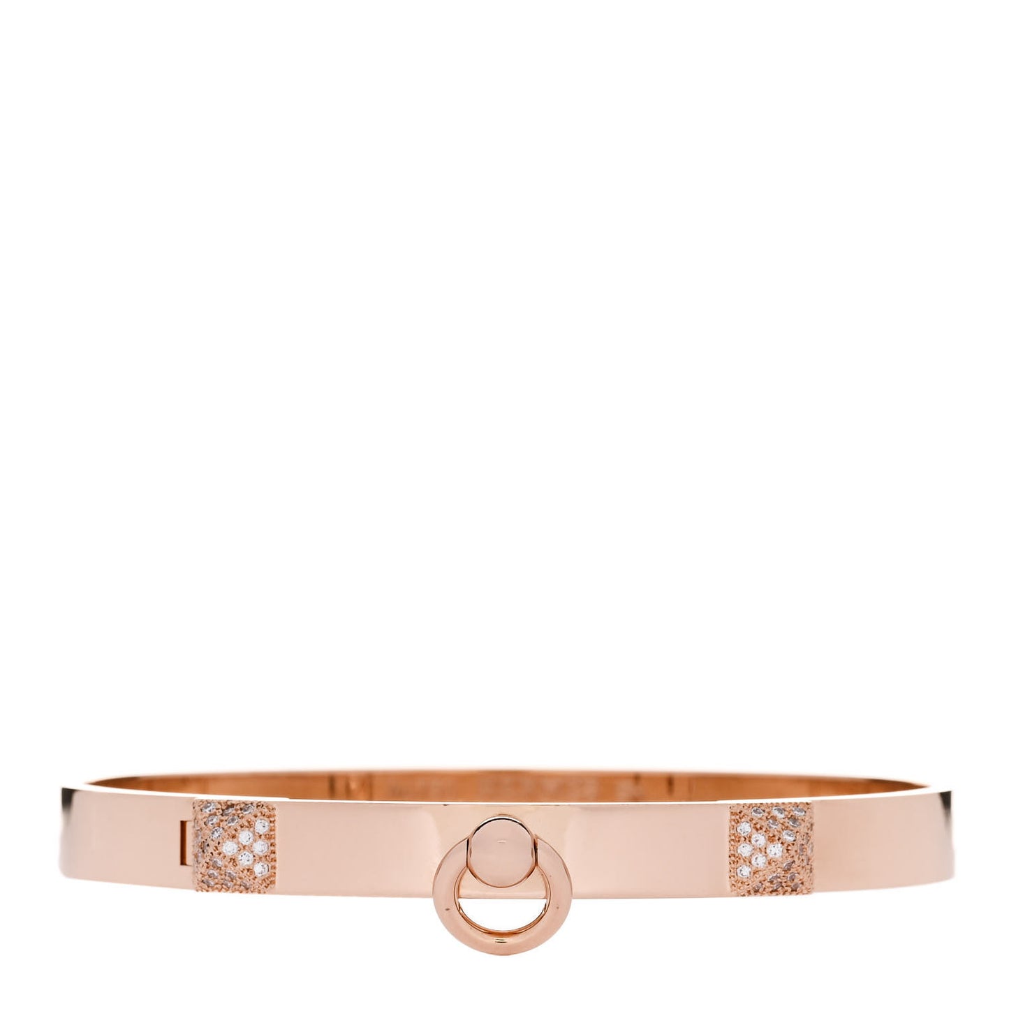 18K Rose Gold Diamond PM Collier De Chien Bracelet SH