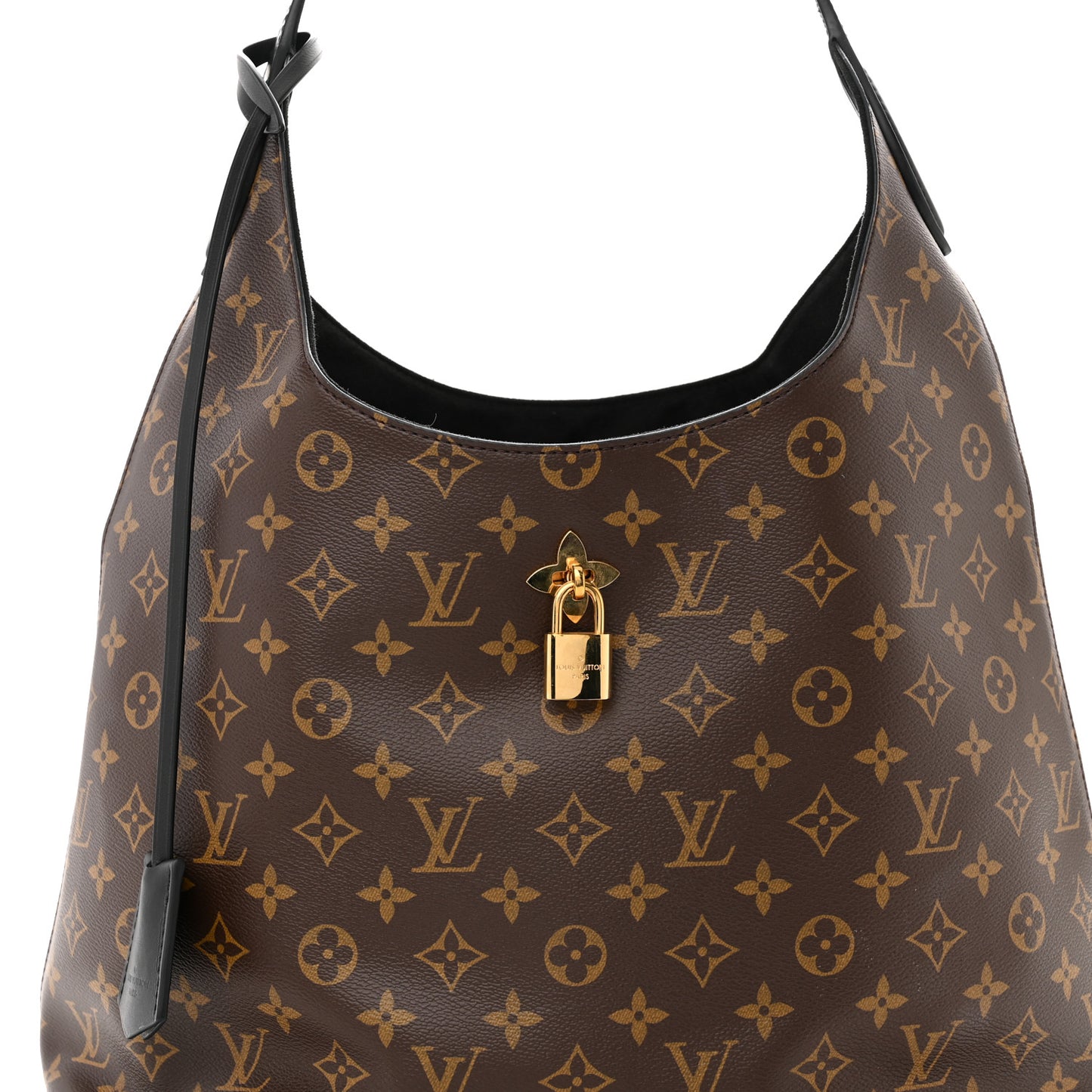 Monogram Flower Hobo Black
