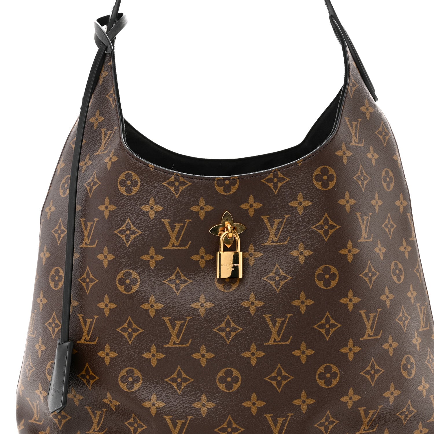 Louis Vuitton Monogram Flower Hobo Black 8 of 10