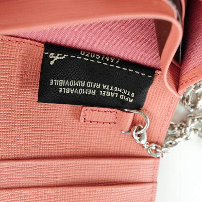 Fendi Vitello Elite Crystal Eye Monster Continental Wallet on Chain Grigio Polvere Ribes Multicolor 7 of 7