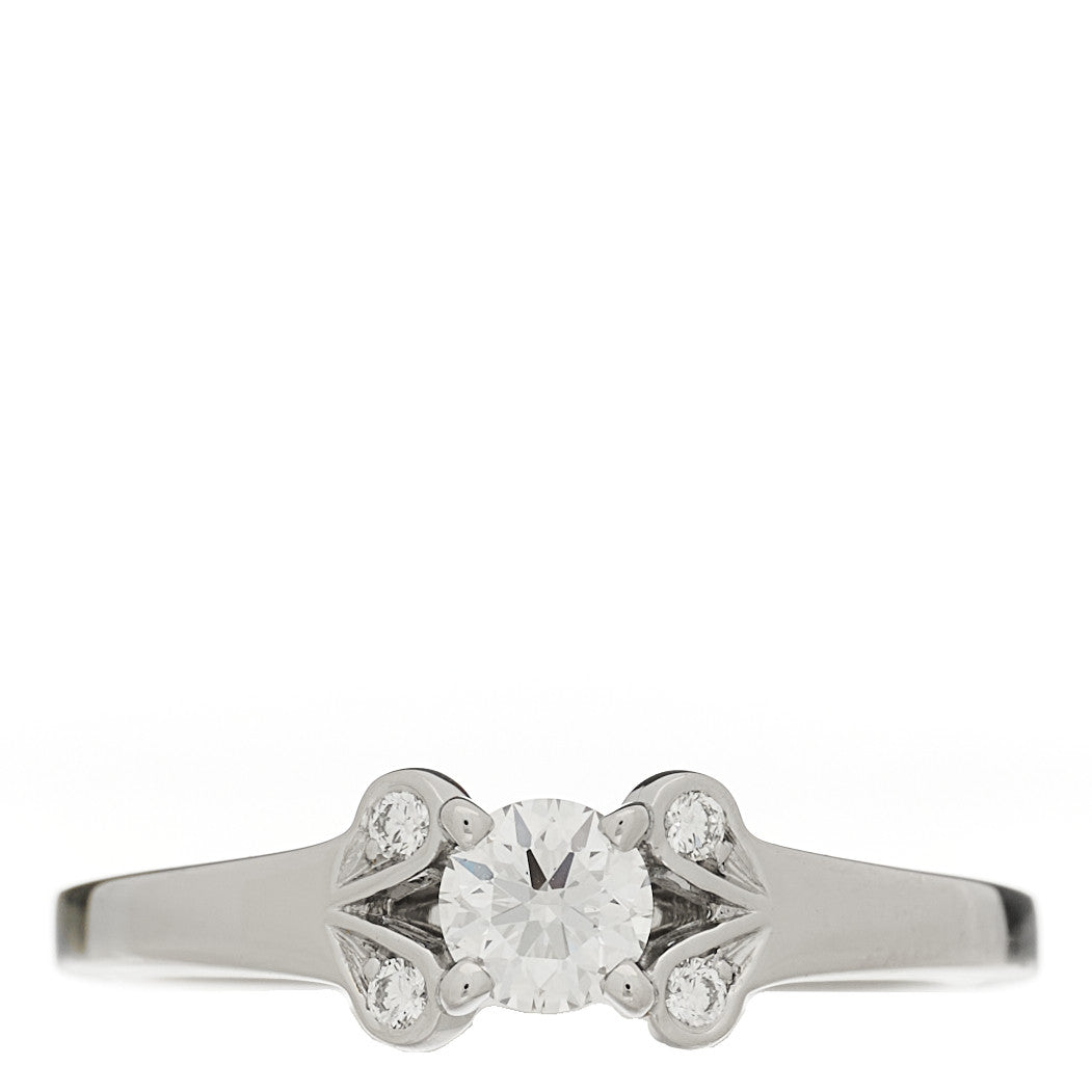 Cartier Platinum Diamond .23ct Ballerine Solitaire Engagement Ring 49 5 1 of 5