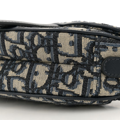 Christian Dior Oblique Mini Saddle Bag Blue 10 of 10