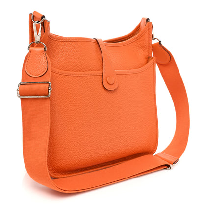 Hermes Taurillon Clemence Evelyne III PM Orange 3 of 13