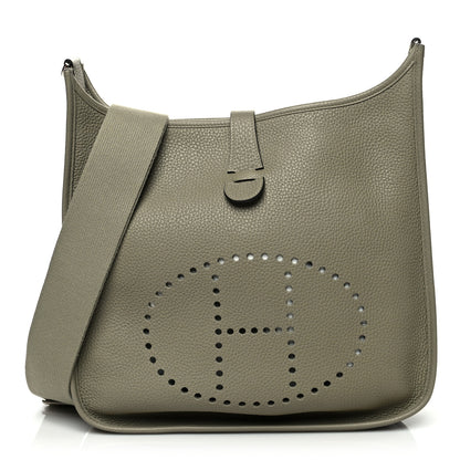 Hermes Taurillon Clemence Evelyne III GM Sauge 1 of 9
