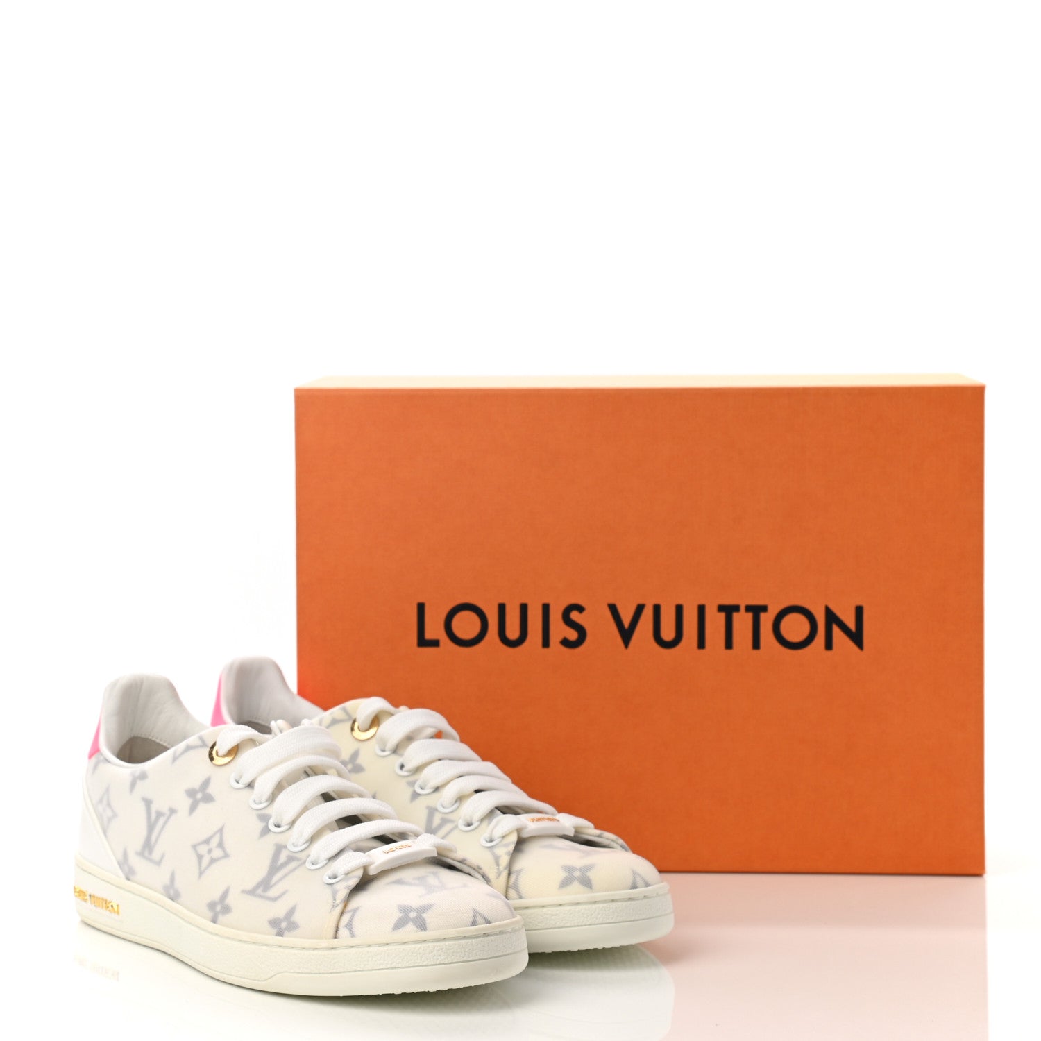 Louis Vuitton Technical Fabric Calfskin Monogram Frontrow Sneakers 37.5 Pink 10 of 10