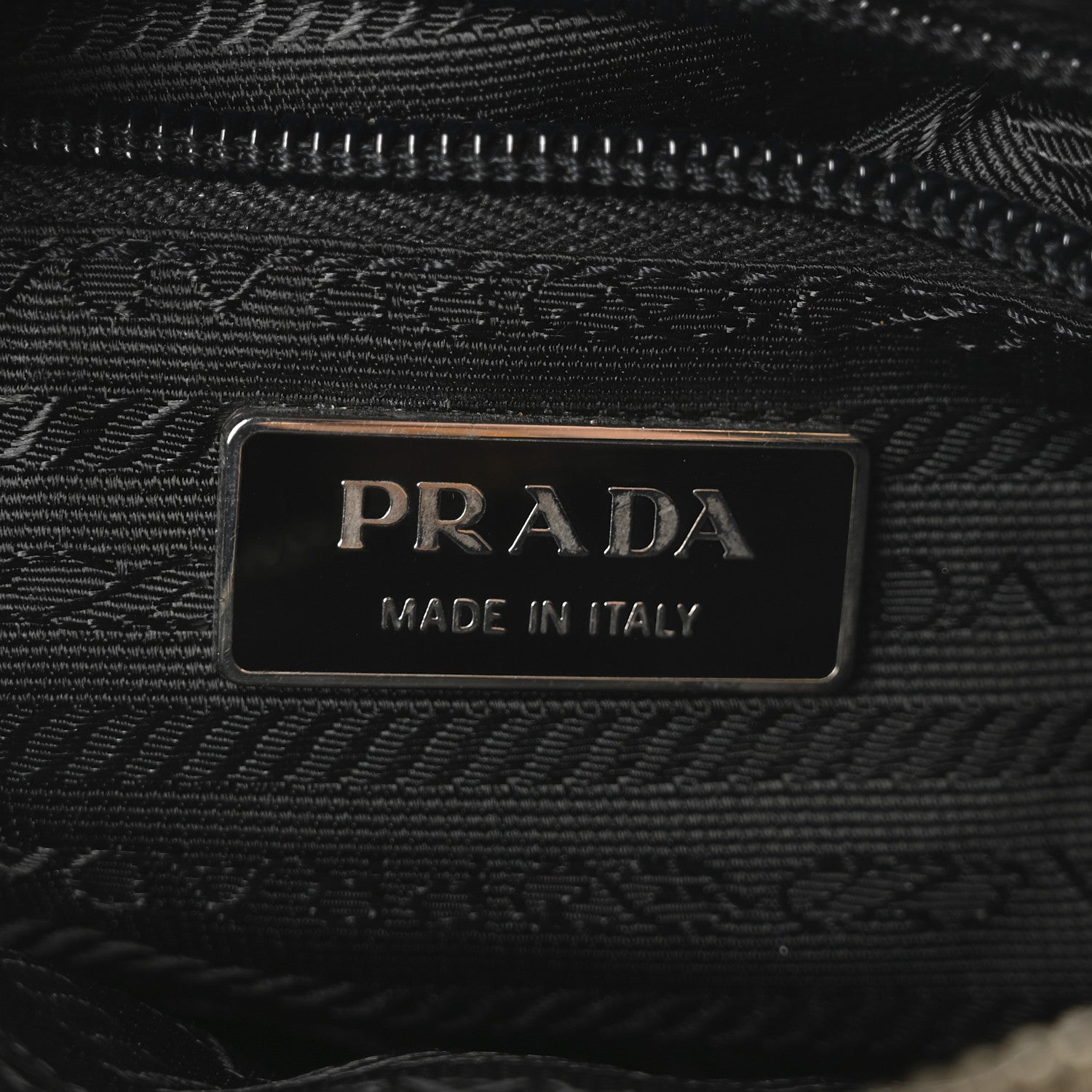 Prada Tessuto Nylon Calfskin Pochette Black 6 of 10
