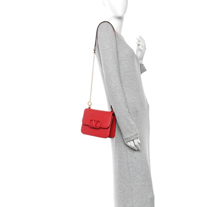 Valentino Garavani Grainy Calfskin Small VSling Shoulder Bag Red 2 of 10