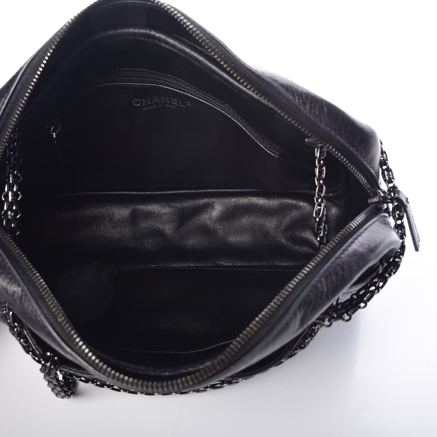 Chanel Metallic Aged Calfskin Quilted Medium Reissue Camera Case Black 5 of 9