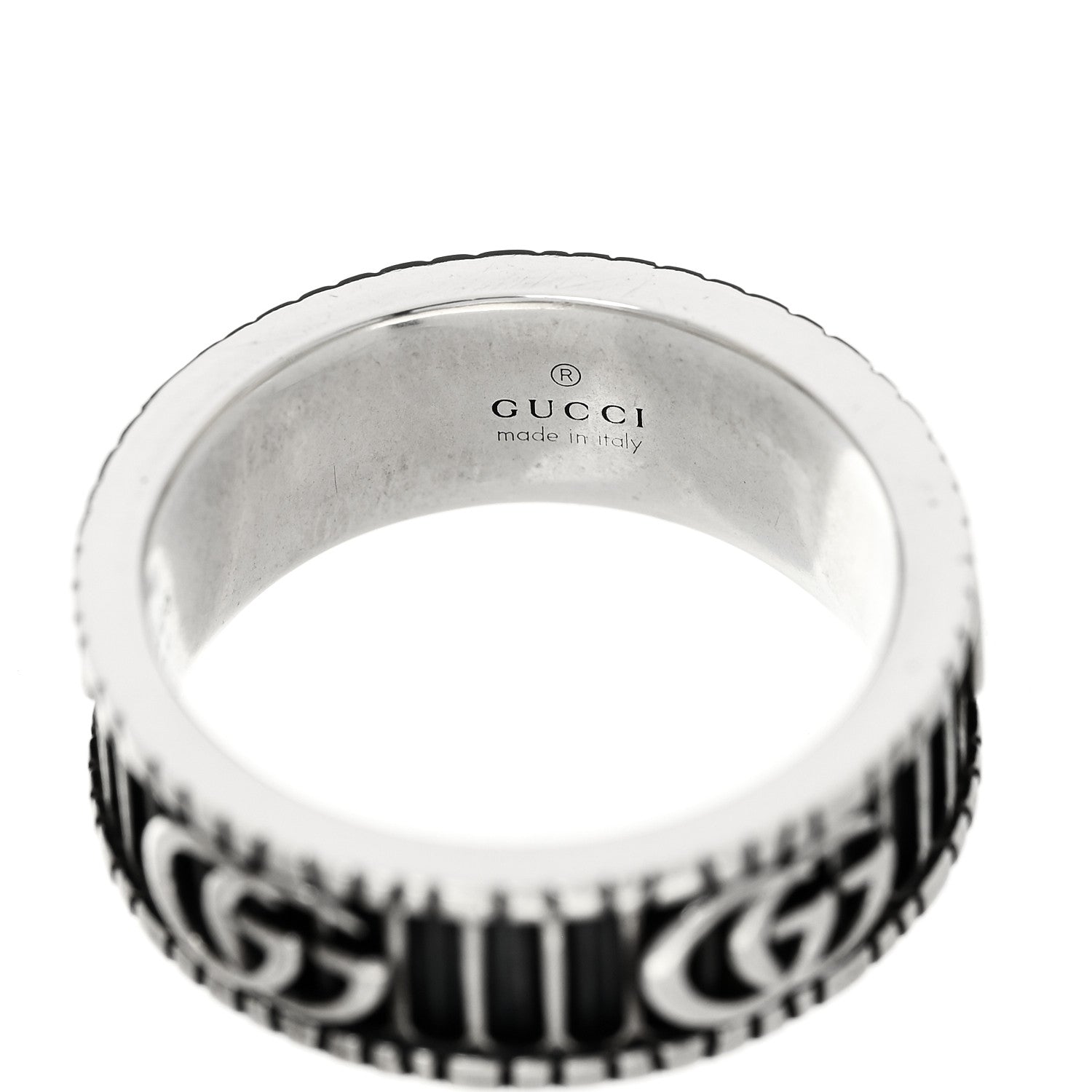 Gucci Sterling Silver Double G Band Ring 58 8.25 4 of 7