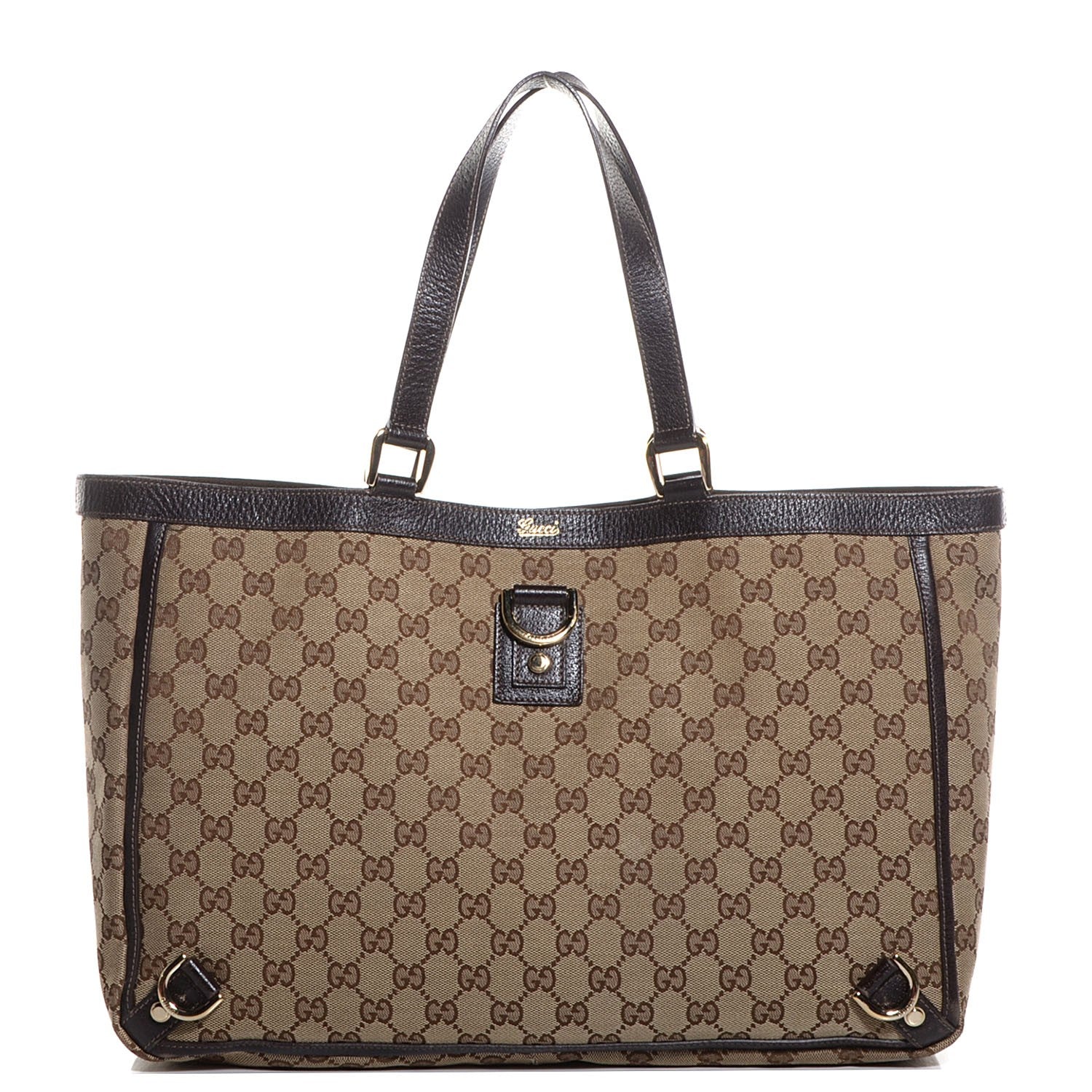 Gucci Monogram Abbey Large Tote Dark Brown 1 of 7