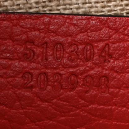 Gucci Dollar Calfskin Small Interlocking G Shoulder Bag Red 8 of 16