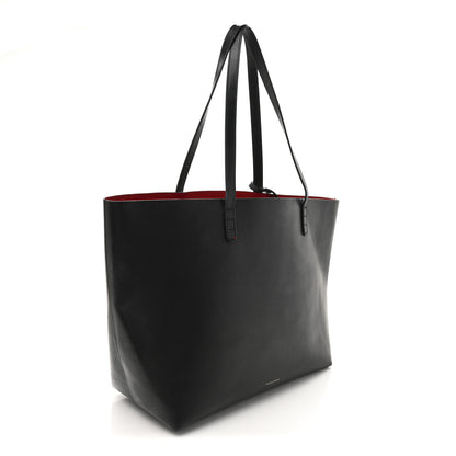 Mansur Gavriel Calfskin Shopping Tote Black Flamma 4 of 17