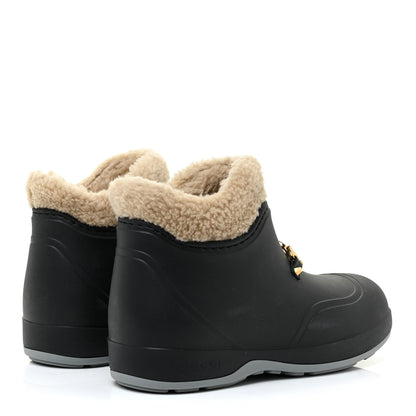 Gucci Rubber Wool Womens Crossy Ankle Boots 36 Black Butterscotch 4 of 10