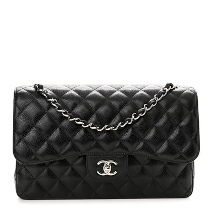 Chanel Caviar Quilted Jumbo Double Flap Black 1 of 11