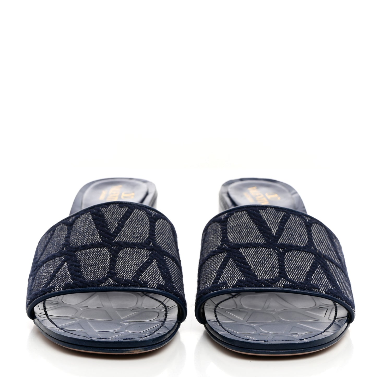 Toile Iconographe Cotton Vlogo Slide Sandals 39 Melange Denim