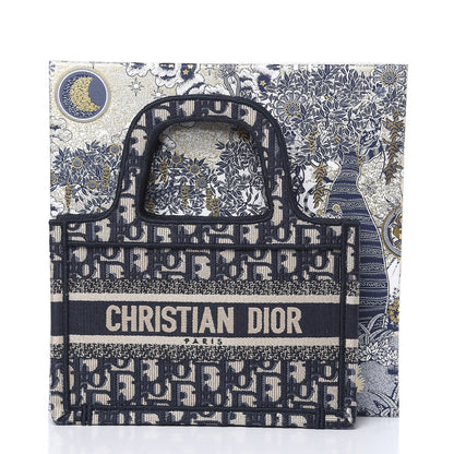 Christian Dior Oblique Mini Book Tote Blue Multicolor 10 of 10