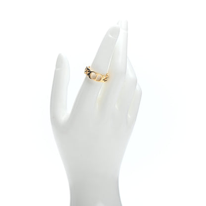 Christian Dior Metal Danseuse Etoile Chain Ring 54 7 Gold 2 of 6