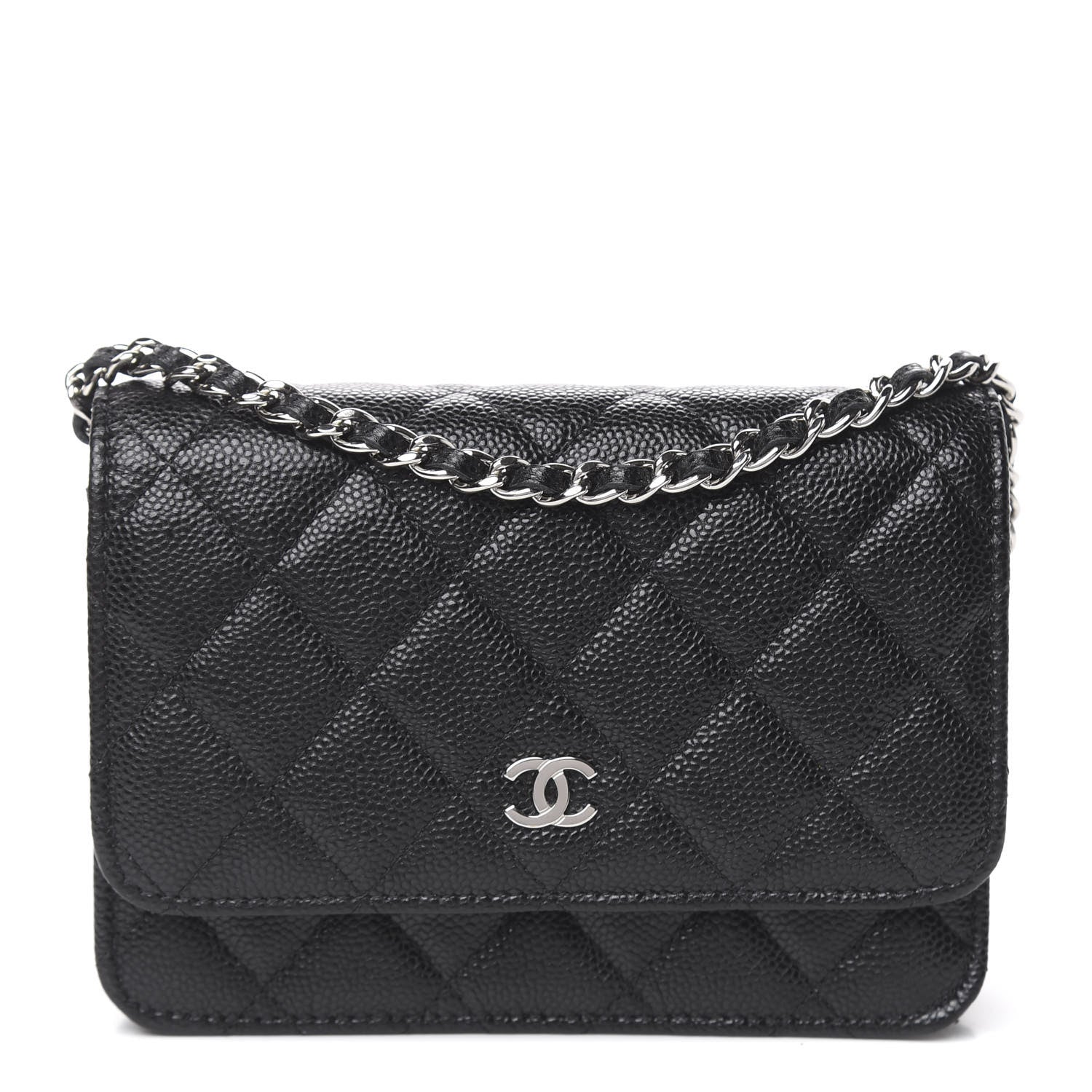 Chanel Caviar Quilted Mini Wallet On Chain WOC Black 1 of 10