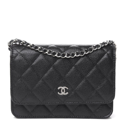 Chanel Caviar Quilted Mini Wallet On Chain WOC Black 1 of 10