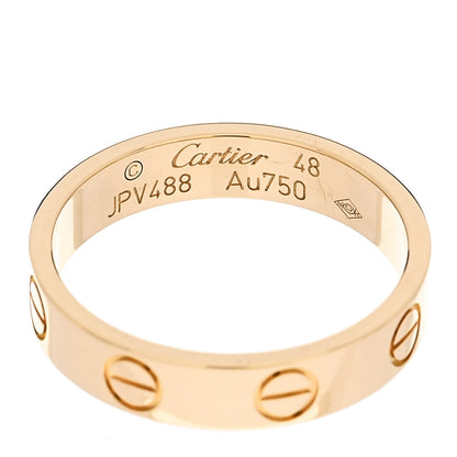 Cartier 18K Yellow Gold 3.5mm LOVE Wedding Band Ring 48 4.5 4 of 4
