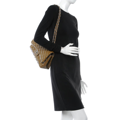 Chanel Patent Quilted Double Flap Light Brown 2 of 13