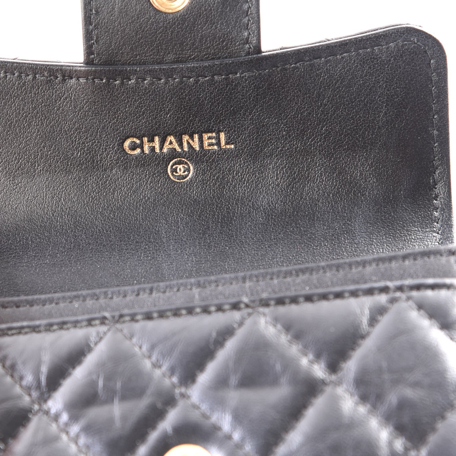 Chanel Aged Calfskin Quilted Reissue Flap Card Holder Black 7 of 11