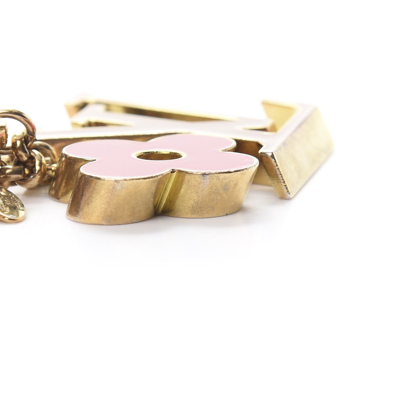 Fleur De Monogram Bag Charm Pink