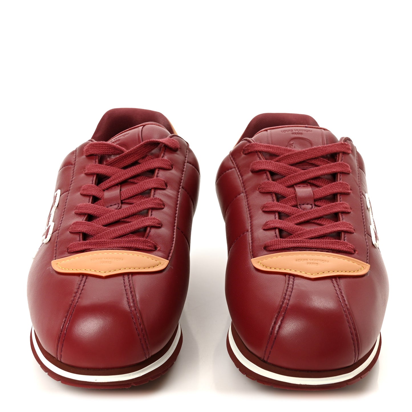 Lambskin Vachetta Mens LV Buttersoft Sneakers 10 Bordeaux