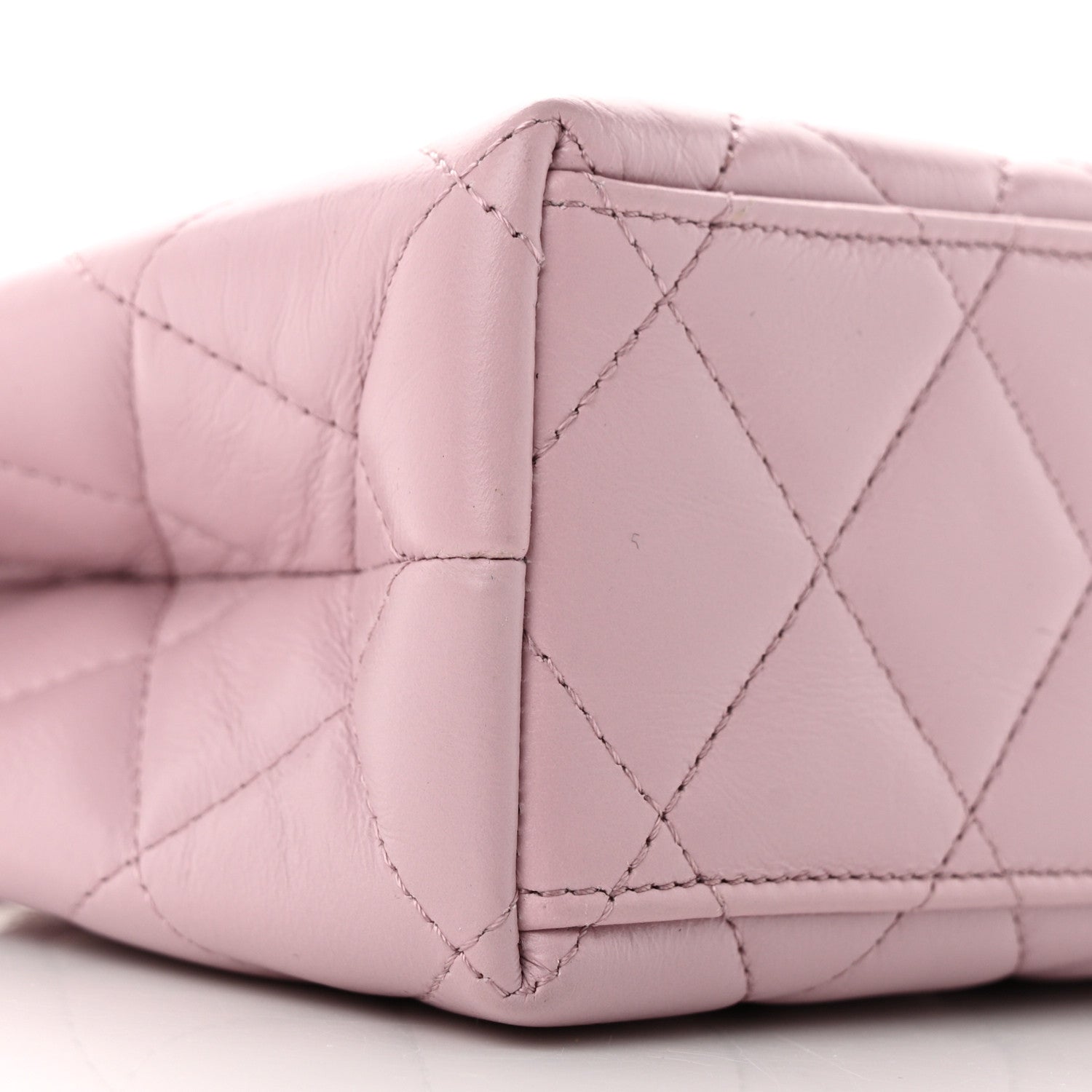 Chanel Shiny Aged Calfskin Quilted Nano Kelly Shopper Pink 9 of 10