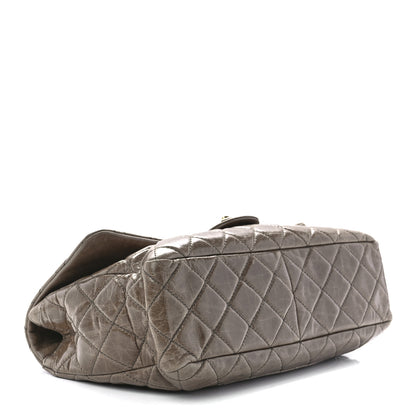 Chanel Glazed Calfskin Castle Rock Medium Flap Dark Beige 4 of 14