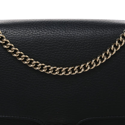 Gucci Dollar Calfskin Interlocking G Shoulder Bag Black 8 of 11