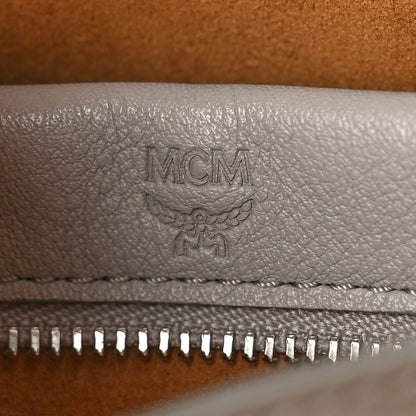 MCM Calfskin Ottomar Monogram Sarah Medium Hobo Dove Grey 6 of 8