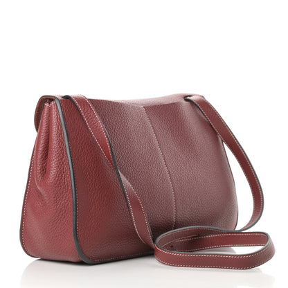 Hermes Taurillon Clemence Halzan 31 GM Rouge Grenat 4 of 14