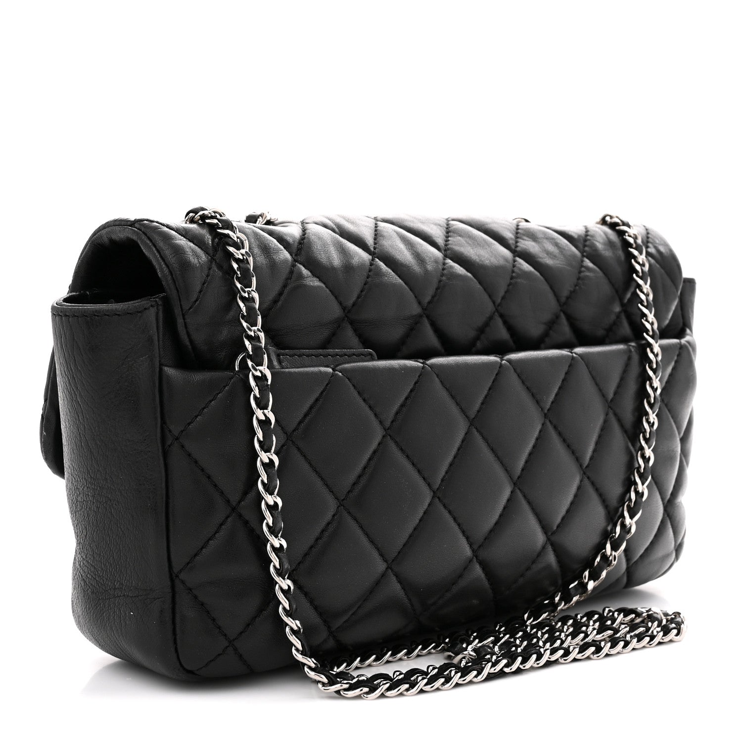 Chanel Lambskin Quilted Medium Coco Rain Flap Black 3 of 11