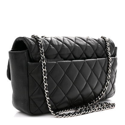 Chanel Lambskin Quilted Medium Coco Rain Flap Black 3 of 11