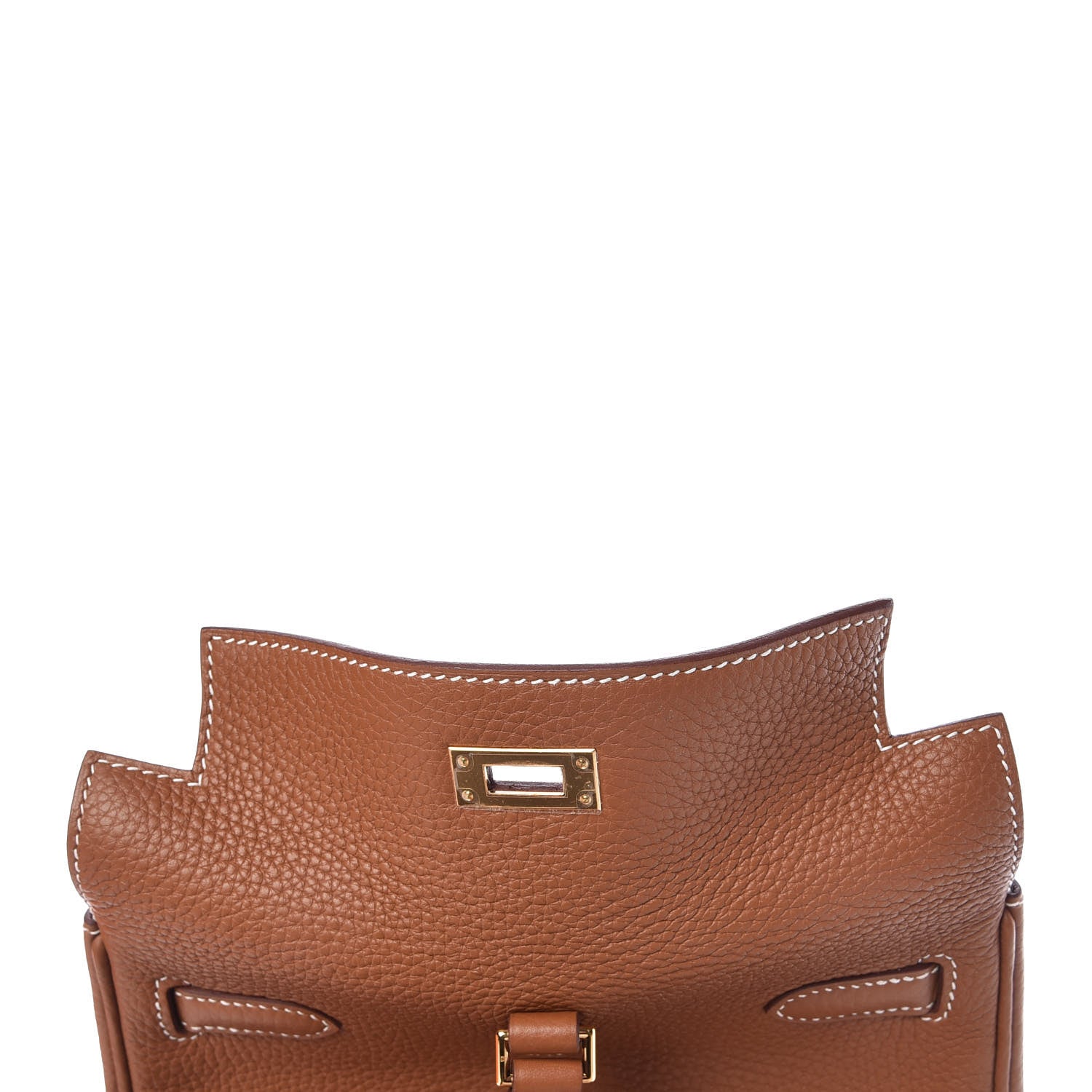 Hermes Taurillon Clemence Kelly Ado Backpack Gold 14 of 30