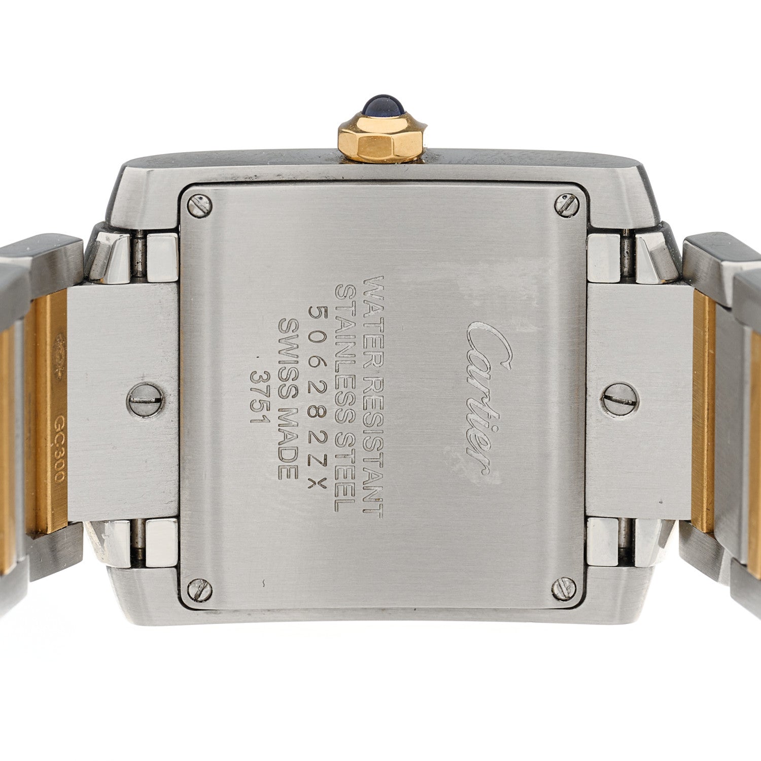 Cartier Stainless Steel 18K Yellow Gold 25mm Tank Francaise Quartz Watch 4 of 4