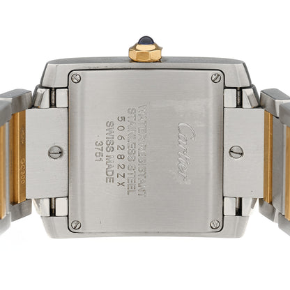 Cartier Stainless Steel 18K Yellow Gold 25mm Tank Francaise Quartz Watch 4 of 4