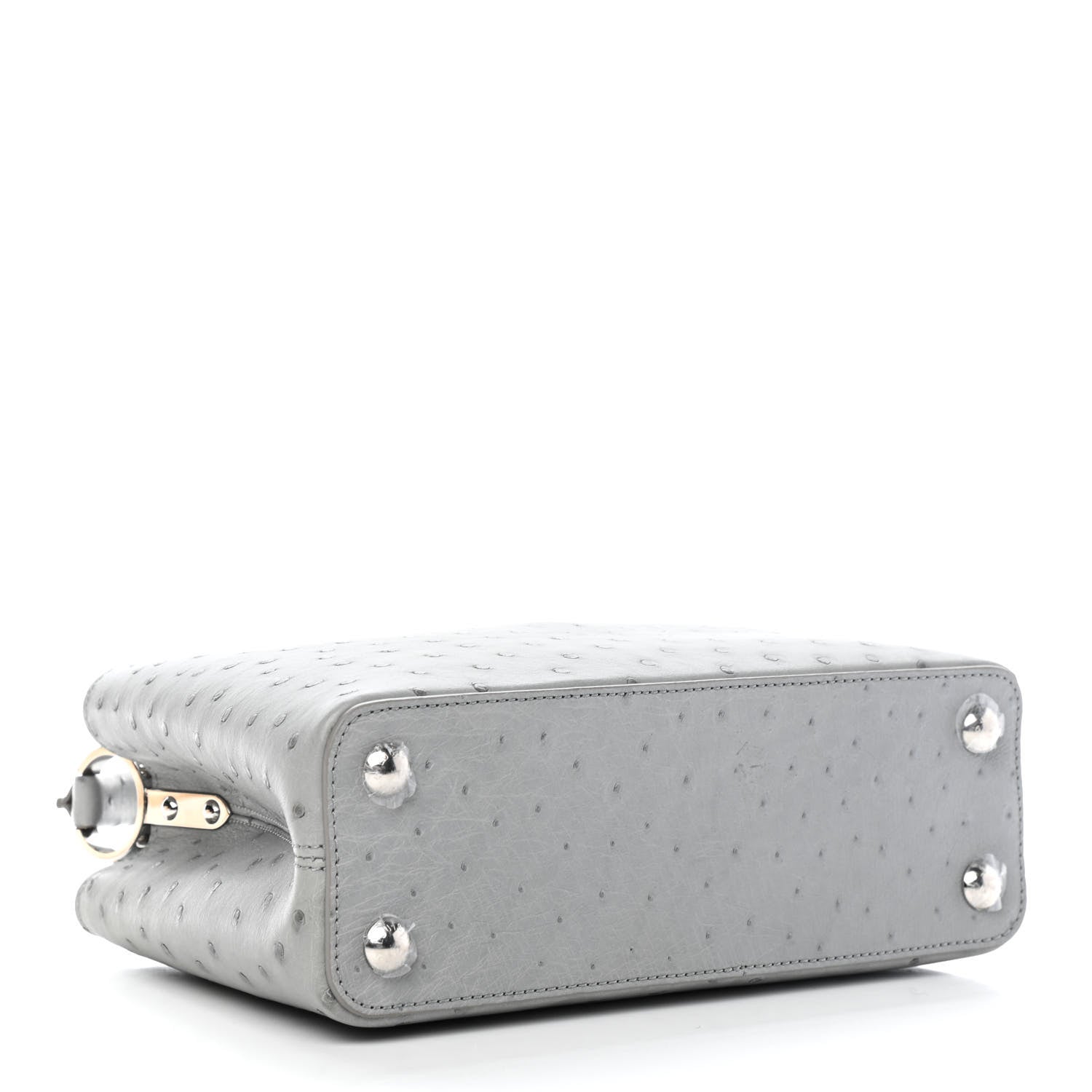 Louis Vuitton Ostrich Capucines BB Gris 4 of 10
