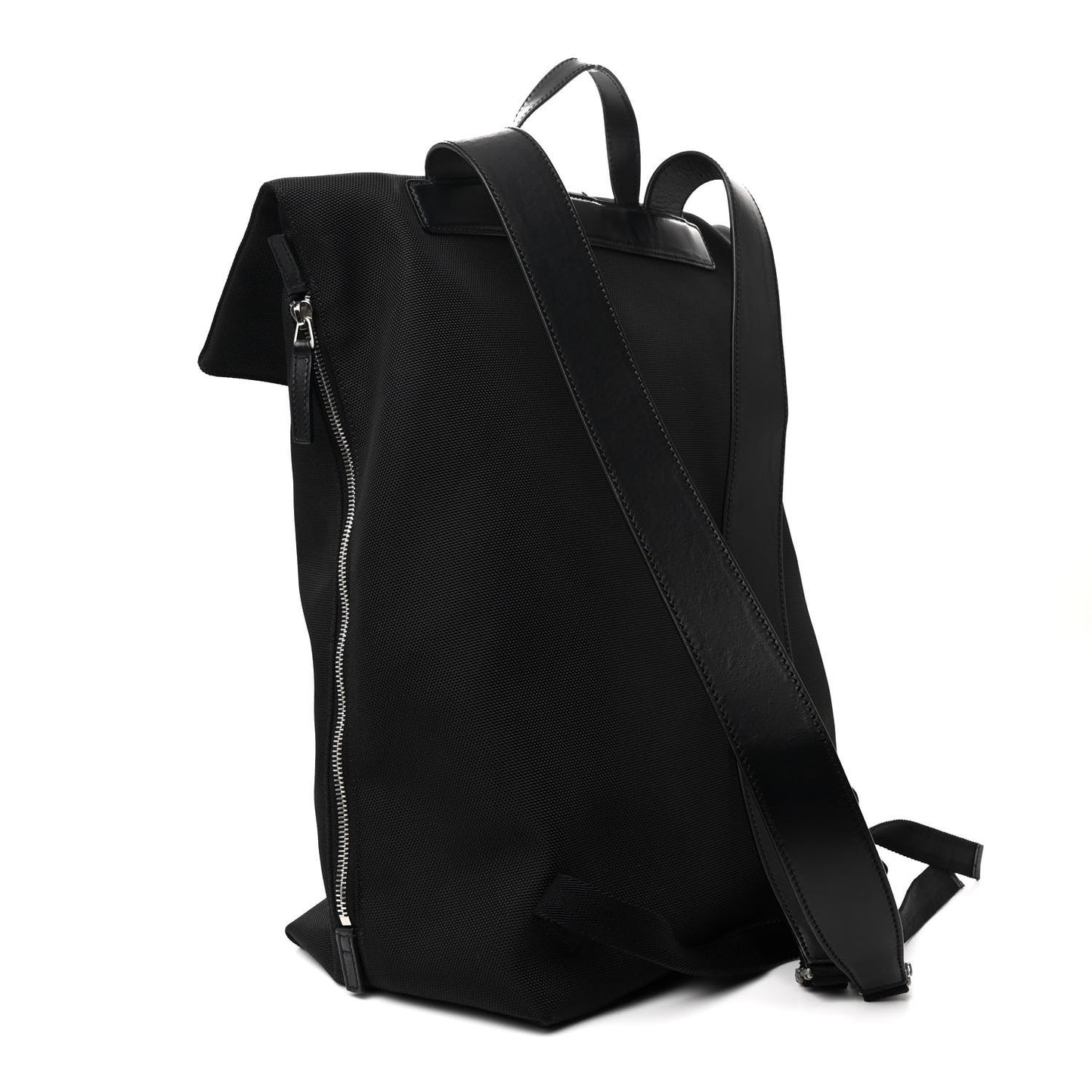 Techno Canvas Web Single Buckle Backpack Black