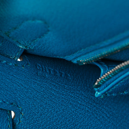 Hermes Chevre Mysore Kelly Sellier 25 Turquoise 7 of 14